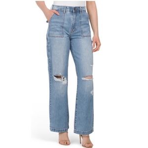 Hidden Jean High Waist Carpenter Jeans Logan Size 24 NWT